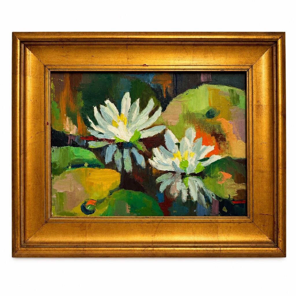 Textured Oil Floral Painting