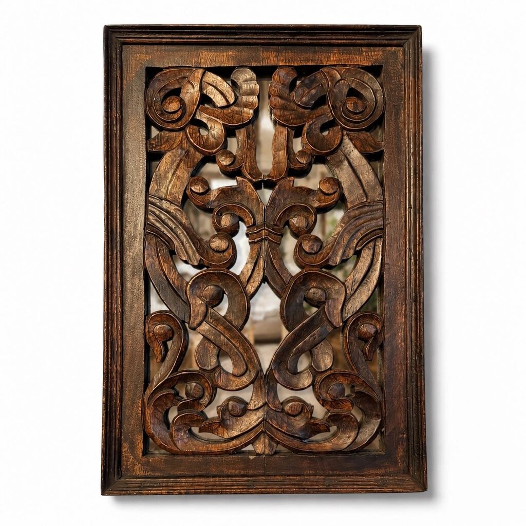 Wooden Carved Panel Mirror