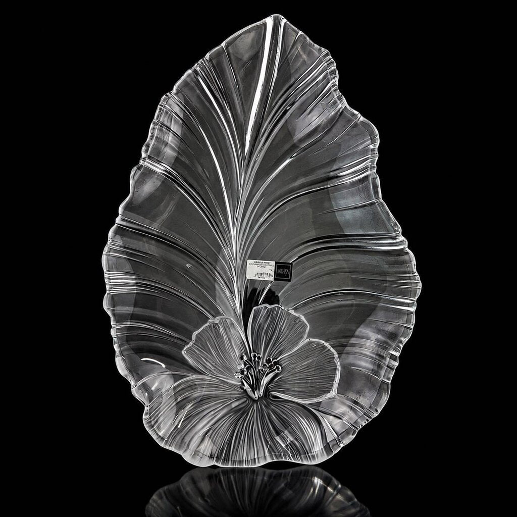 Leaf Platter - Hibiscus Frost