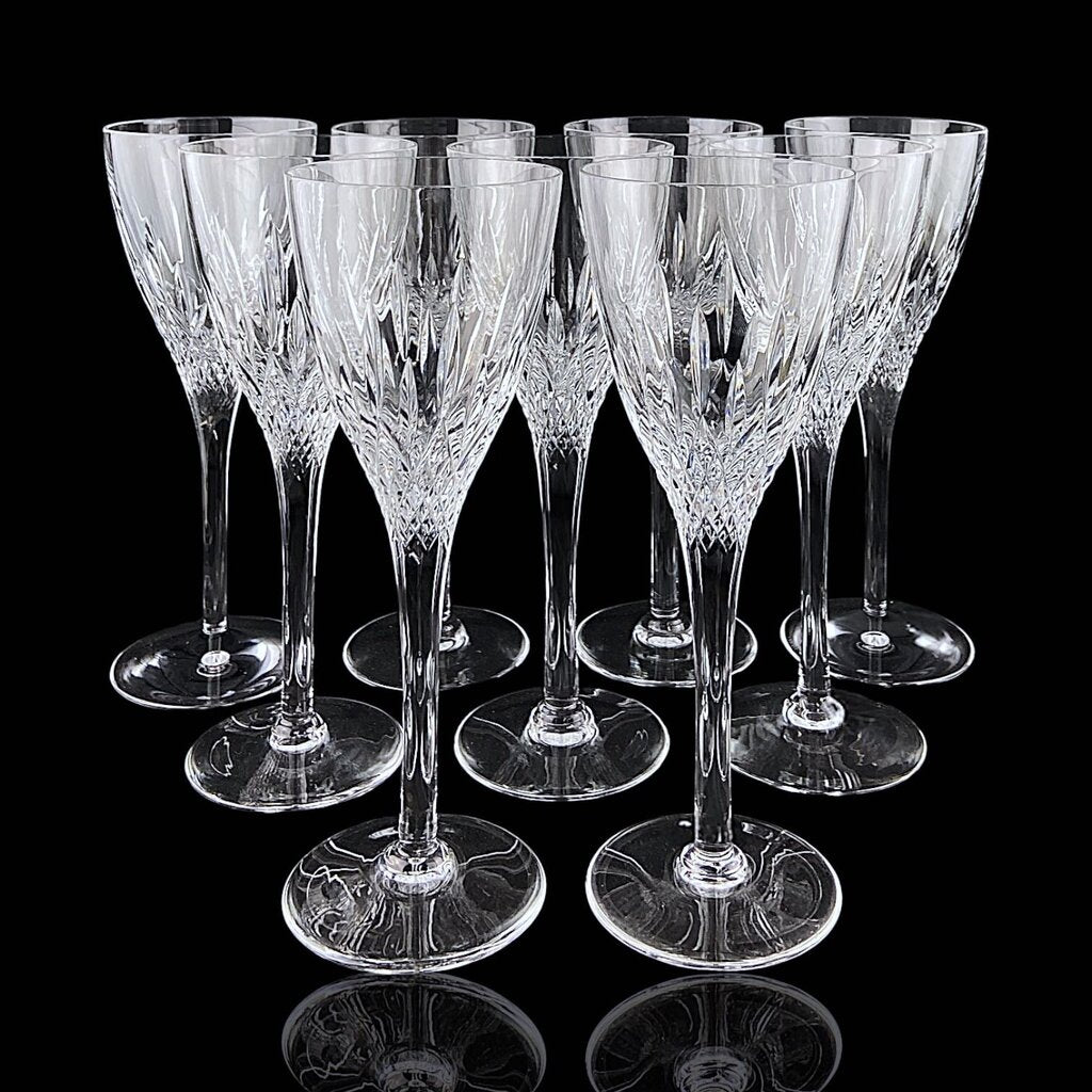 Set of 9 Crystal Red Wine Glasses -Madison