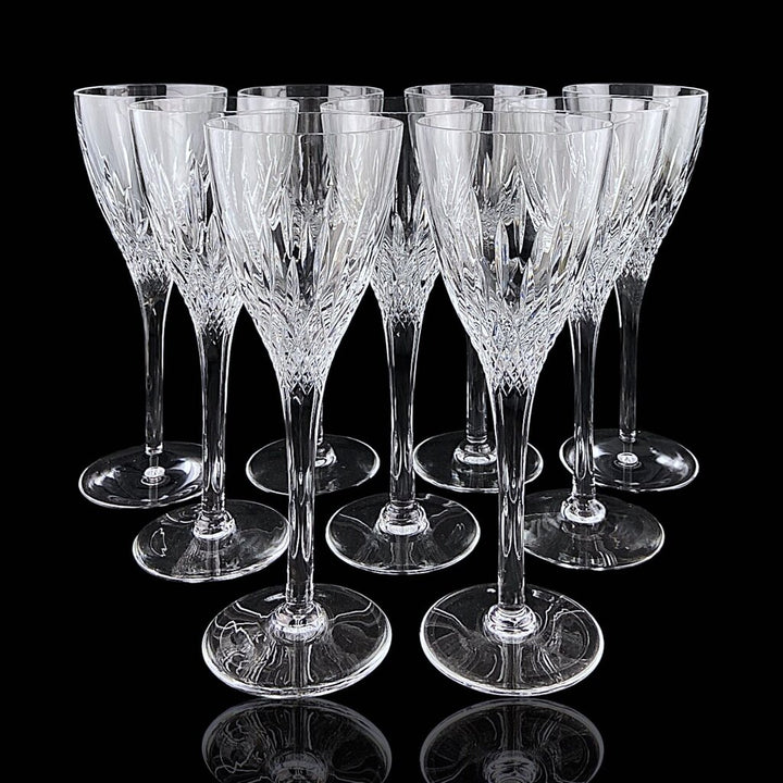 Set of 9 Crystal Red Wine Glasses -Madison