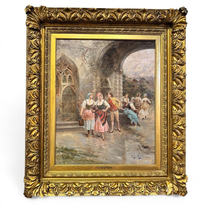 "Gossips at the Fountain" by Alonso Perez