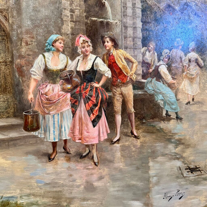 "Gossips at the Fountain" by Alonso Perez