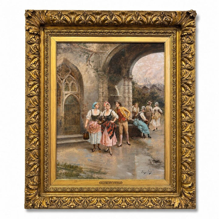 "Gossips at the Fountain" by Alonso Perez