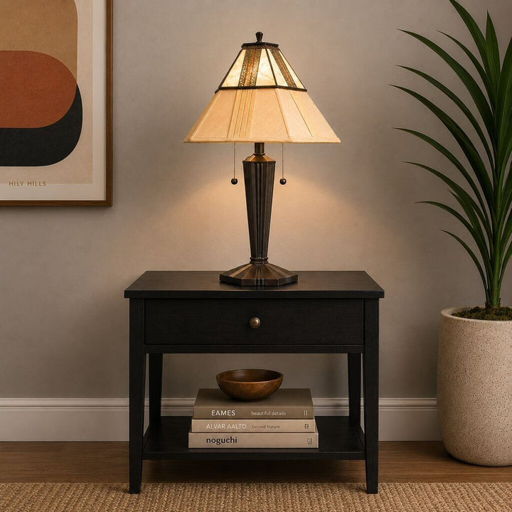 Mission Style Dual Light Lamp