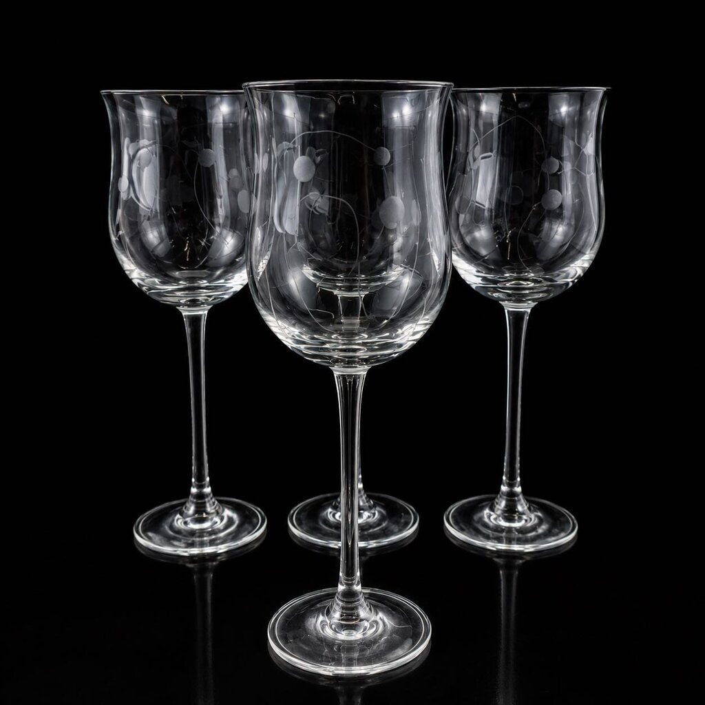 Set of 4 Crystal Wine Glasses