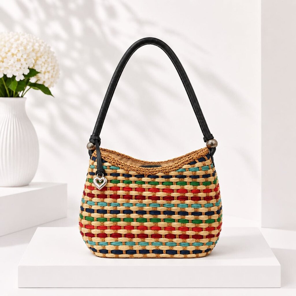 Woven Straw Handbag