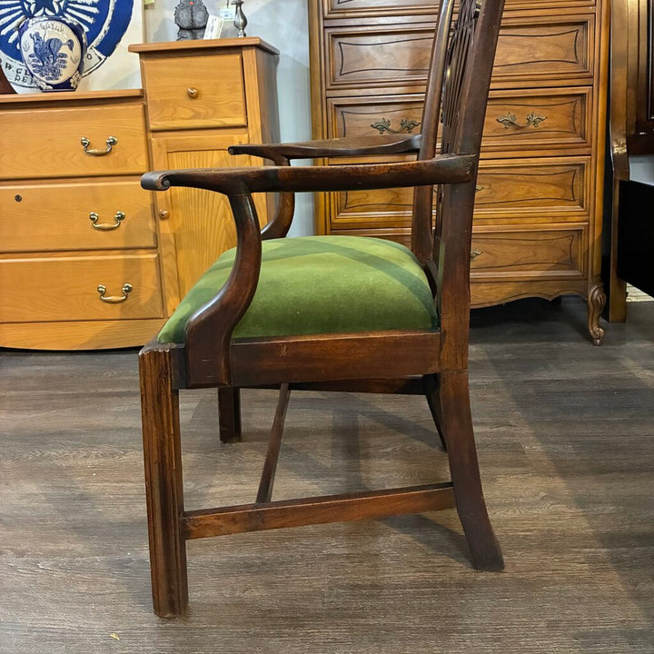 Chippendale Armchair w/ Velvet Seat