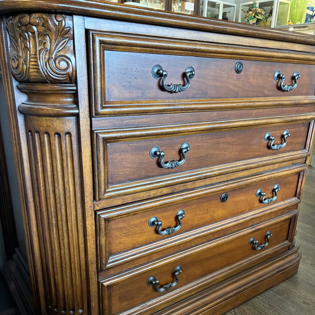 2 Drawer Solid Wood Filing Cabinet