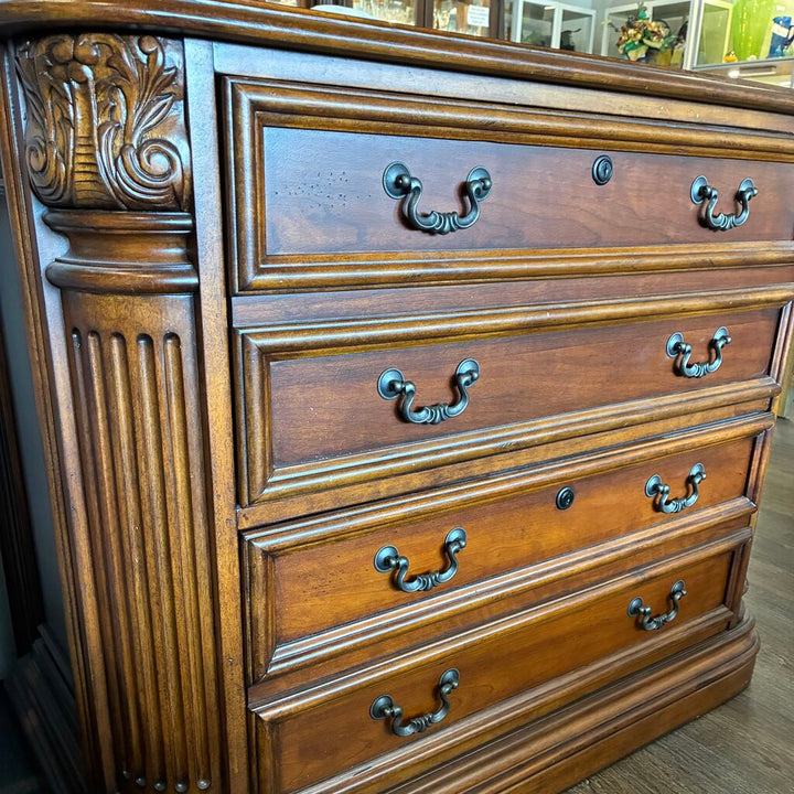 2 Drawer Solid Wood Filing Cabinet