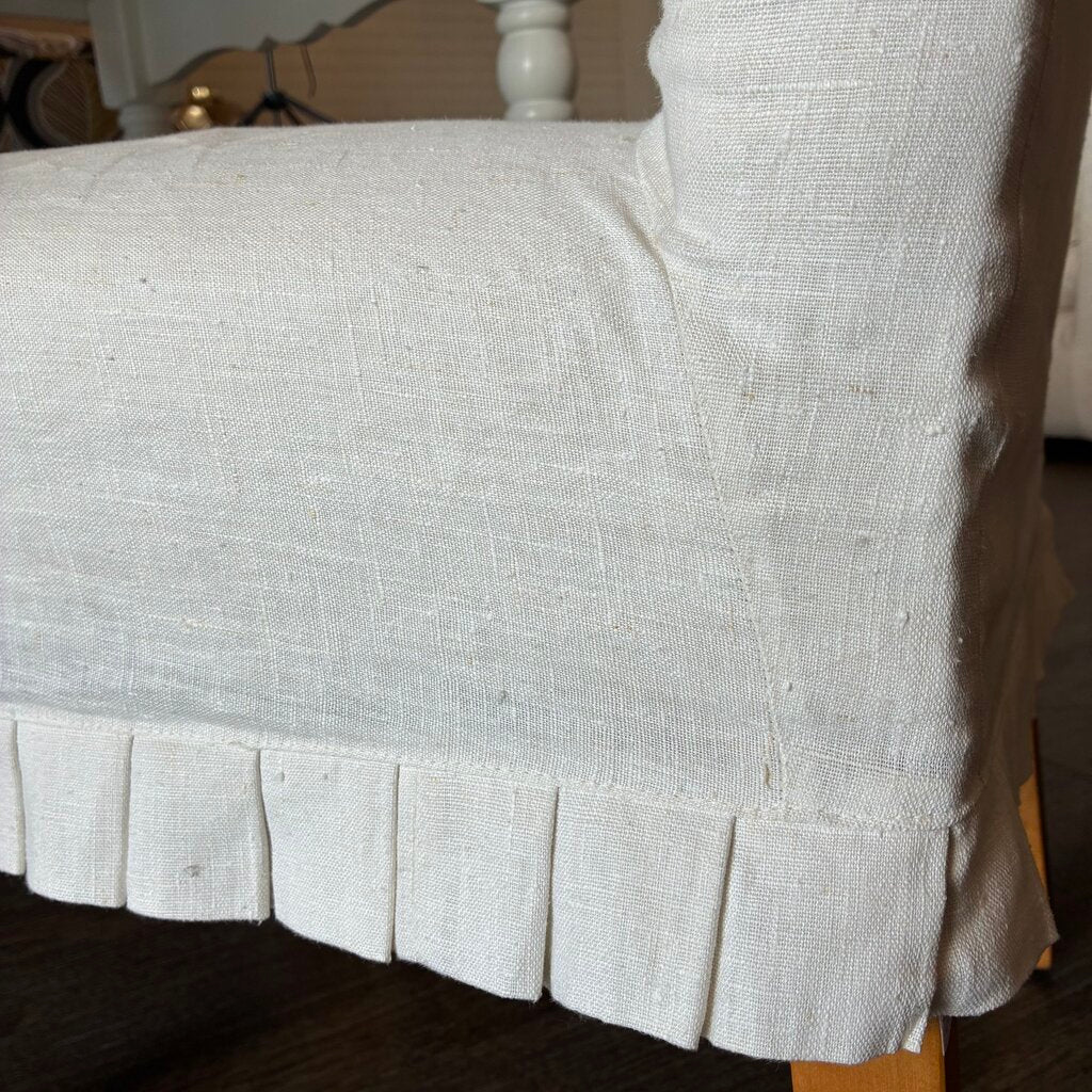 Shabby Chic Desk & Parsons Chair w/ Slipcover