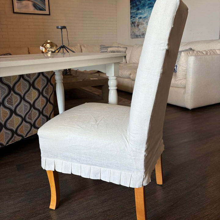Shabby Chic Desk & Parsons Chair w/ Slipcover