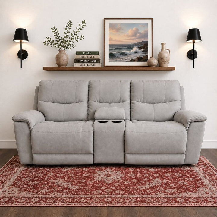 Orig. Price $1,440 - Gaucho Dual Power Reclining Loveseat w/ Console