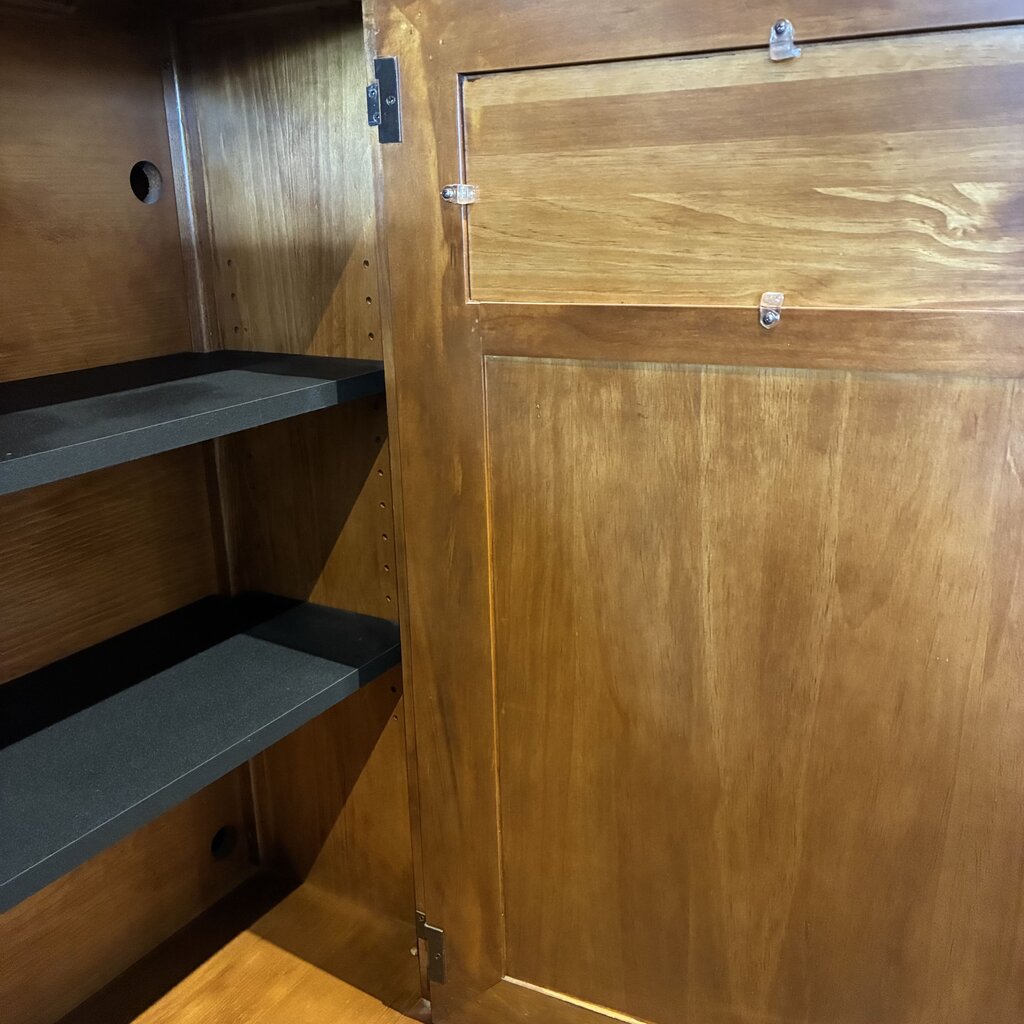3 Piece Solid Wood Media Console w/ TV Lift
