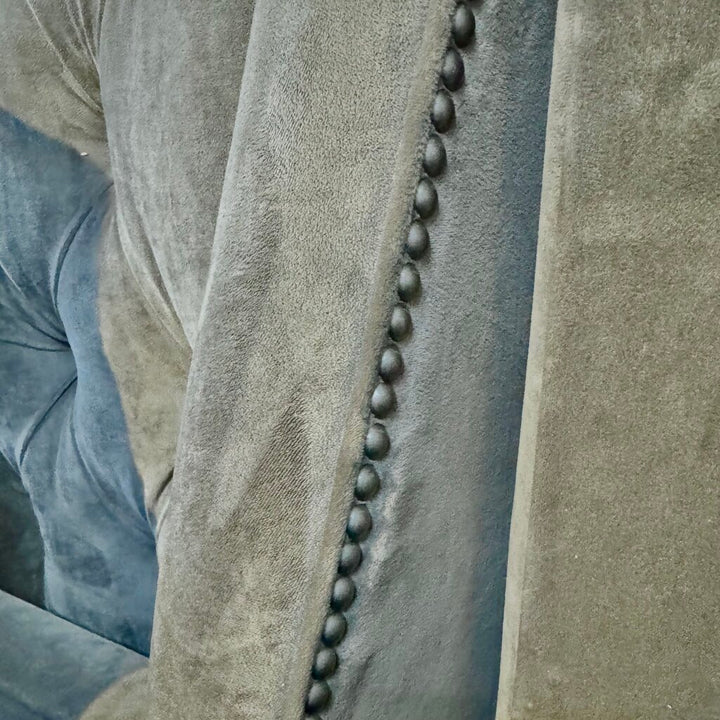Orig. Price $5,000 - Tufted Velvet King Bed Frame