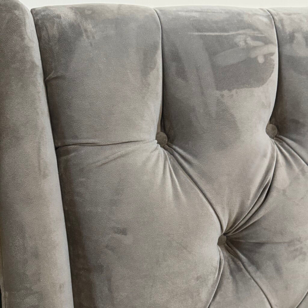 Orig. Price $5,000 - Tufted Velvet King Bed Frame