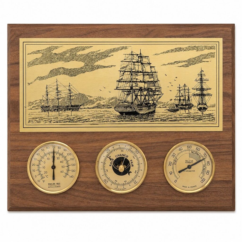 Ship Wooden & Nautical Gauges Sign