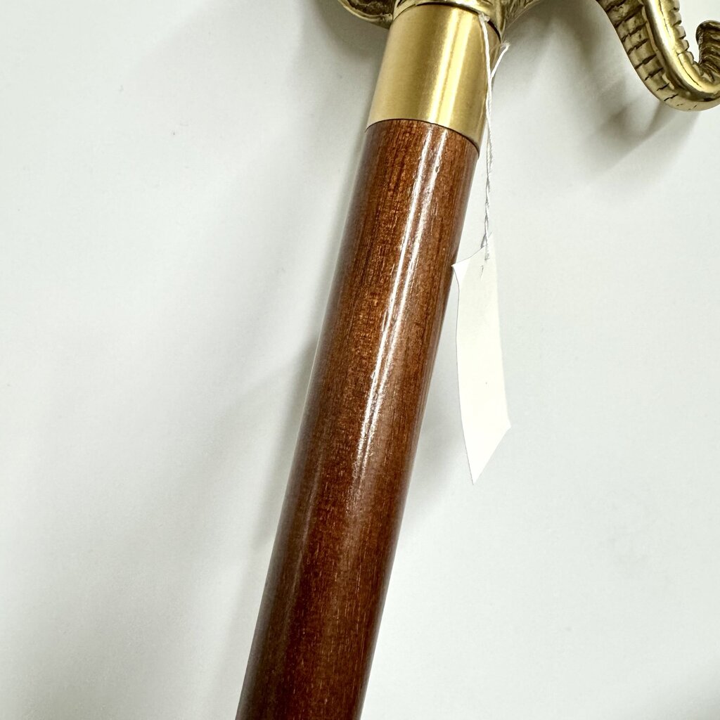 Brass Elephant Handle Cane