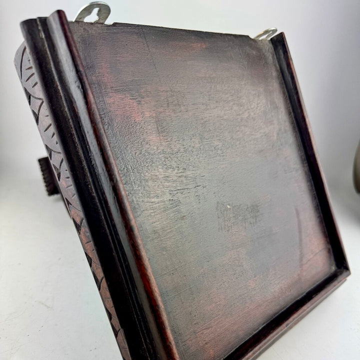 Wooden Carved Elephant Wall Shelf