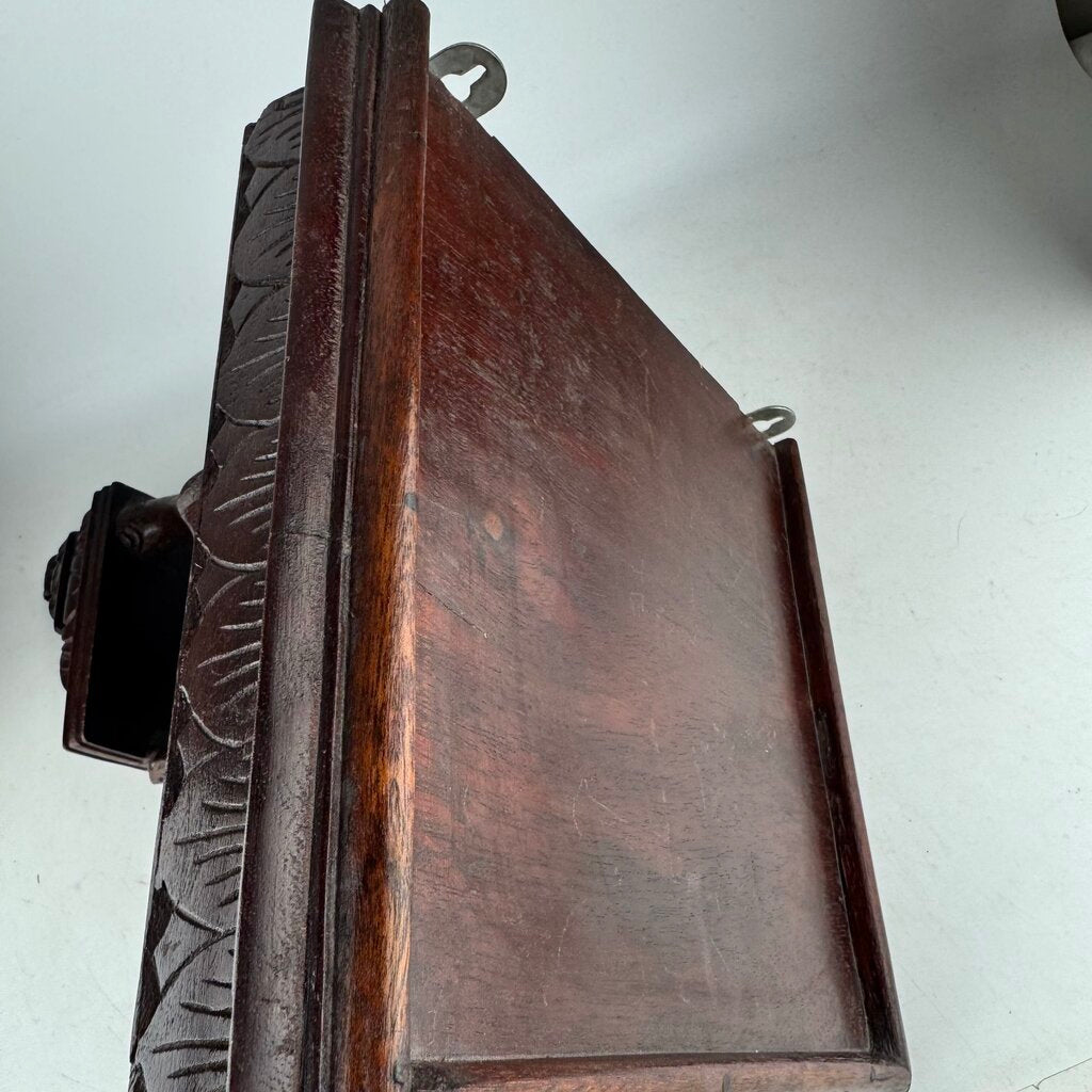 Wooden Carved Elephant Wall Shelf