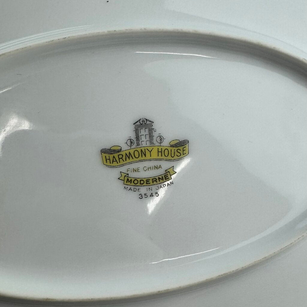 China Serving Platter - Silver Rimmed