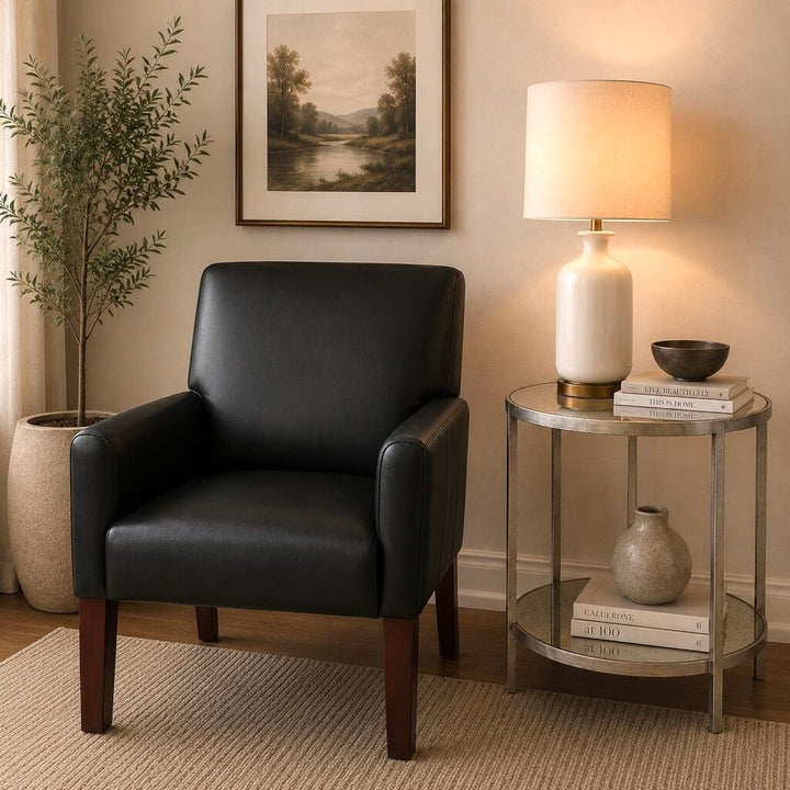 Orig. Price $275 - Vegan Leather Accent Chair