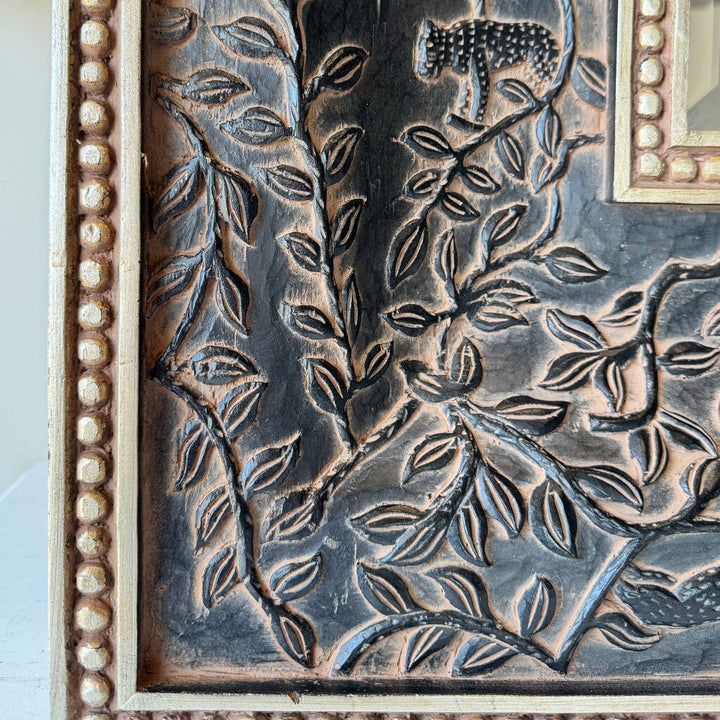 Ornate Embossed Botanical Mirror
