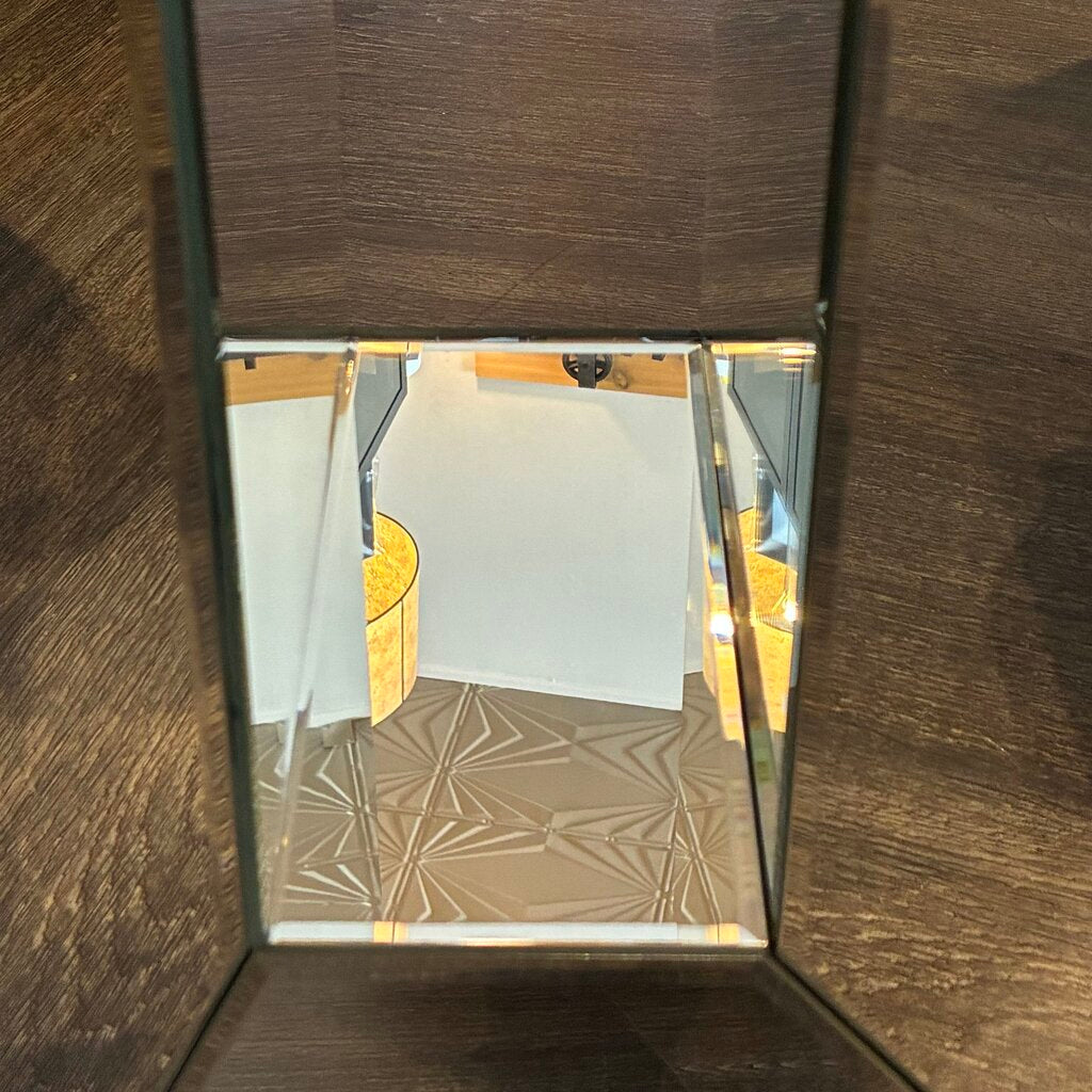 Modern Mirrored Pedestal Table