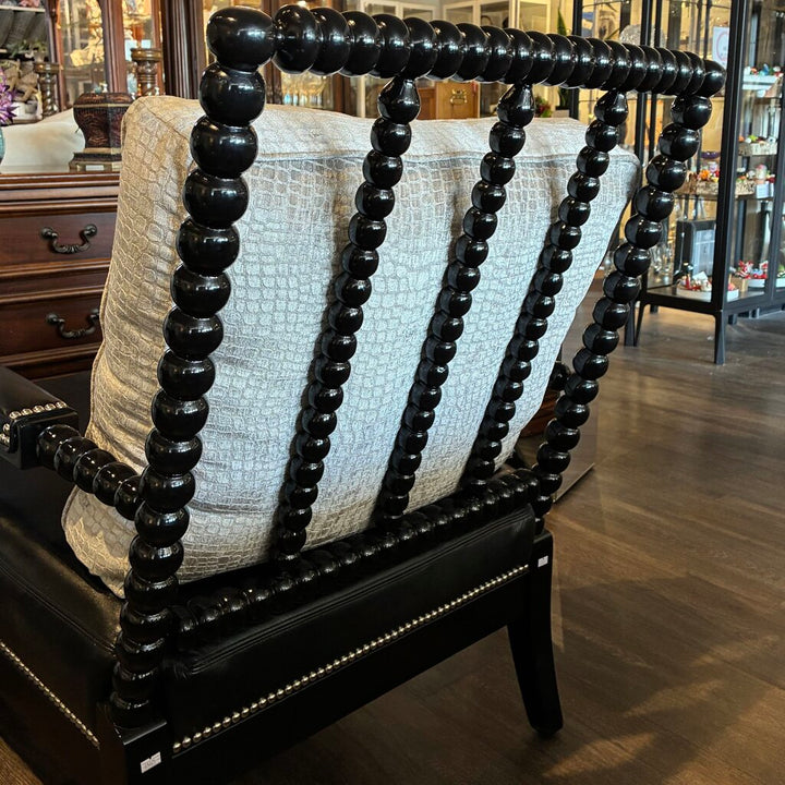 Orig. Price $3,500 - Upholstered Spindle Armchair
