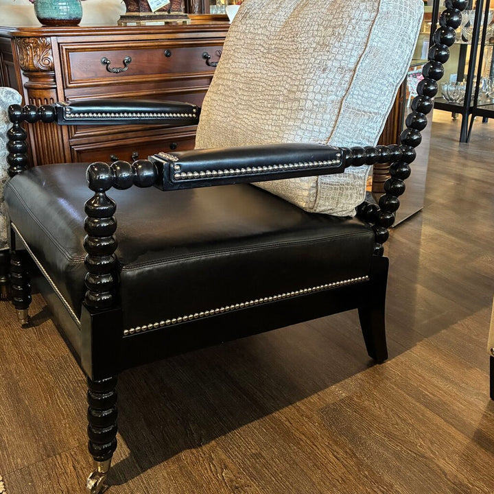 Orig. Price $3,500 - Upholstered Spindle Armchair