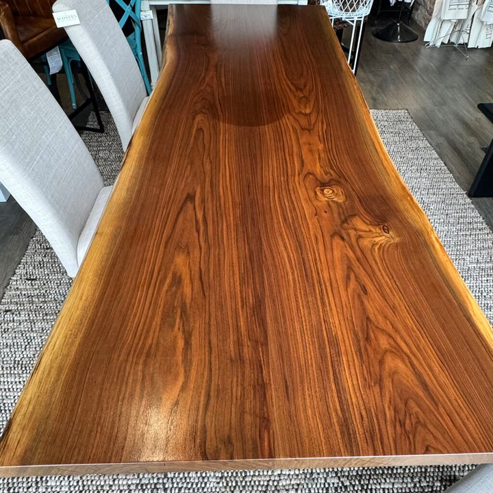 Orig. Price $6000 - Live Edge Table with Metal Base