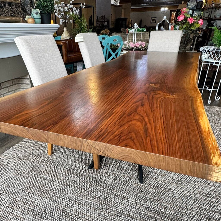 Orig. Price $6000 - Live Edge Table with Metal Base