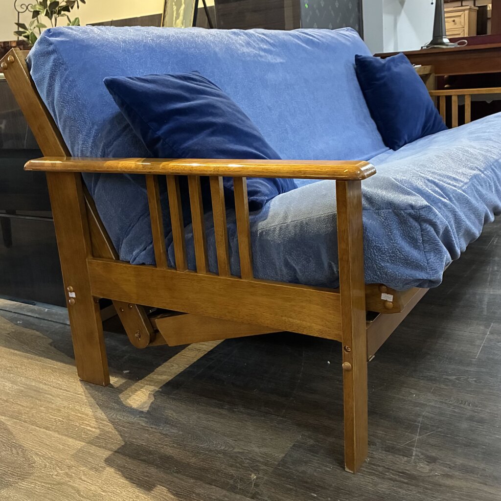 Orig. Price $1,500 - Medina Futon Sofa w/ 2 Accent Pillows