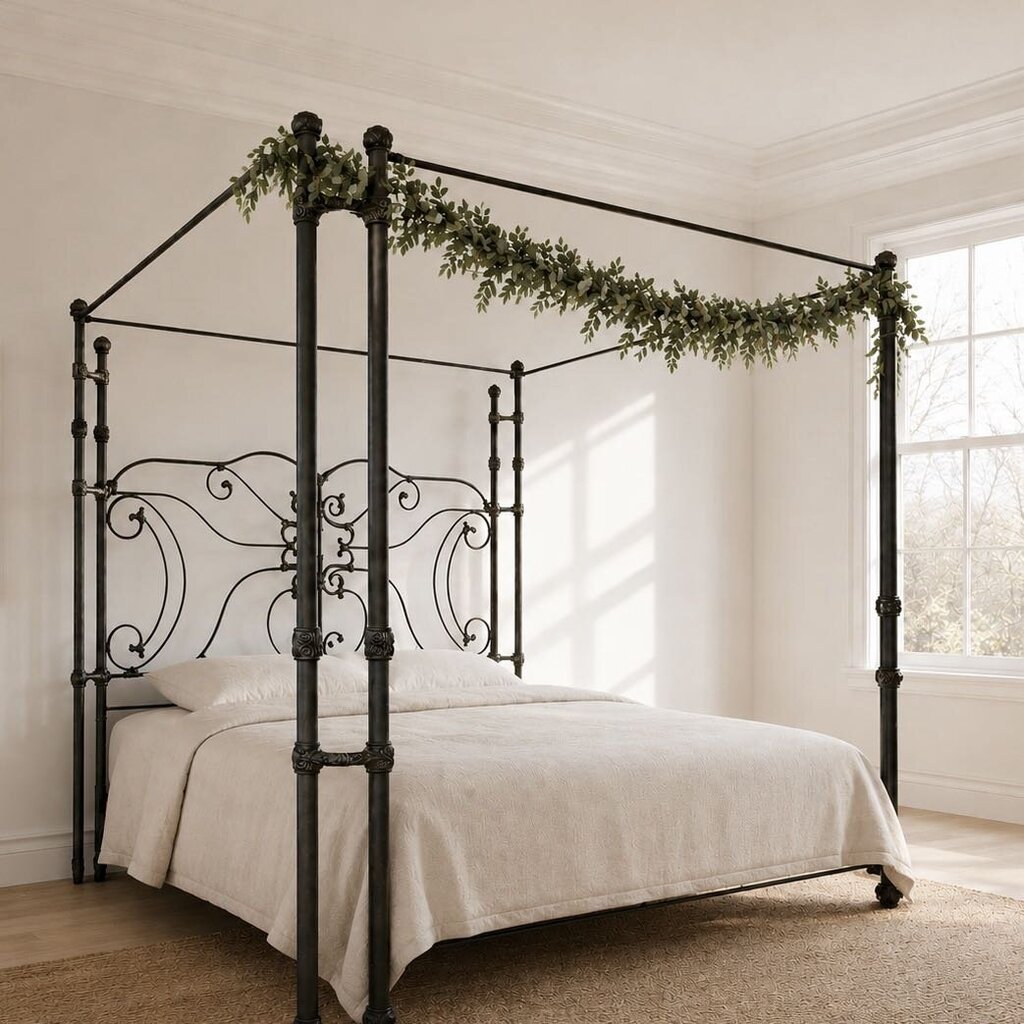 Orig. Price $5000 - Wrought Iron 4 Poster King Bed
