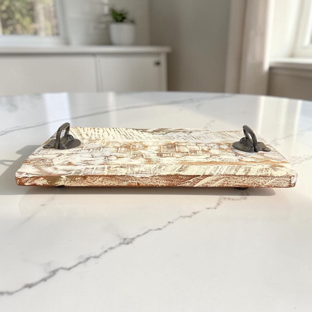 Painted Distressed Handled Tray