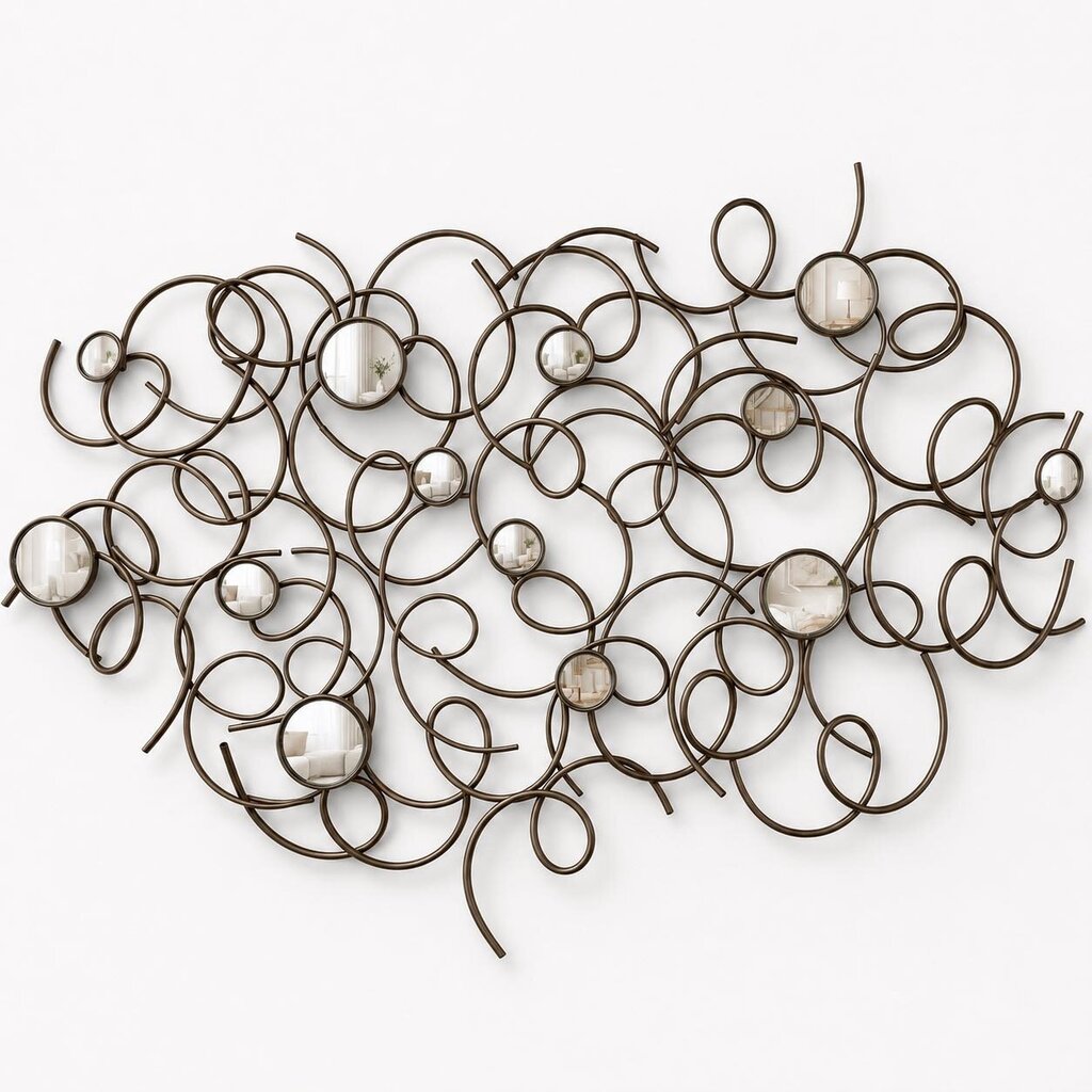 Metal & Mirror Circle Wall Art