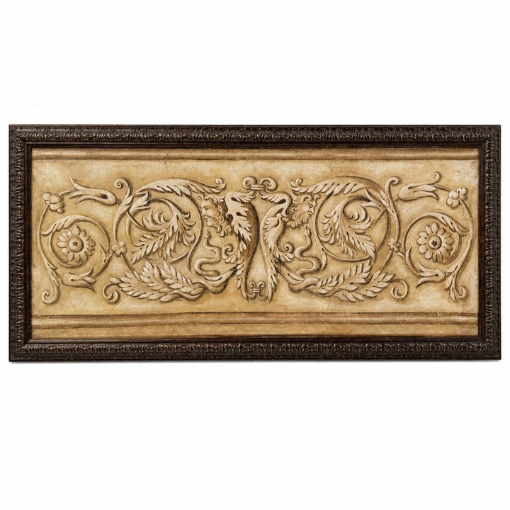 Orig. Price $900 -Floral Scroll Textured Canvas