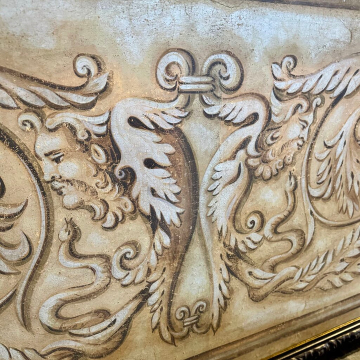 Orig. Price $900 -Floral Scroll Textured Canvas