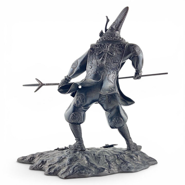 Bronze Japanese Samurai Warrior Statue