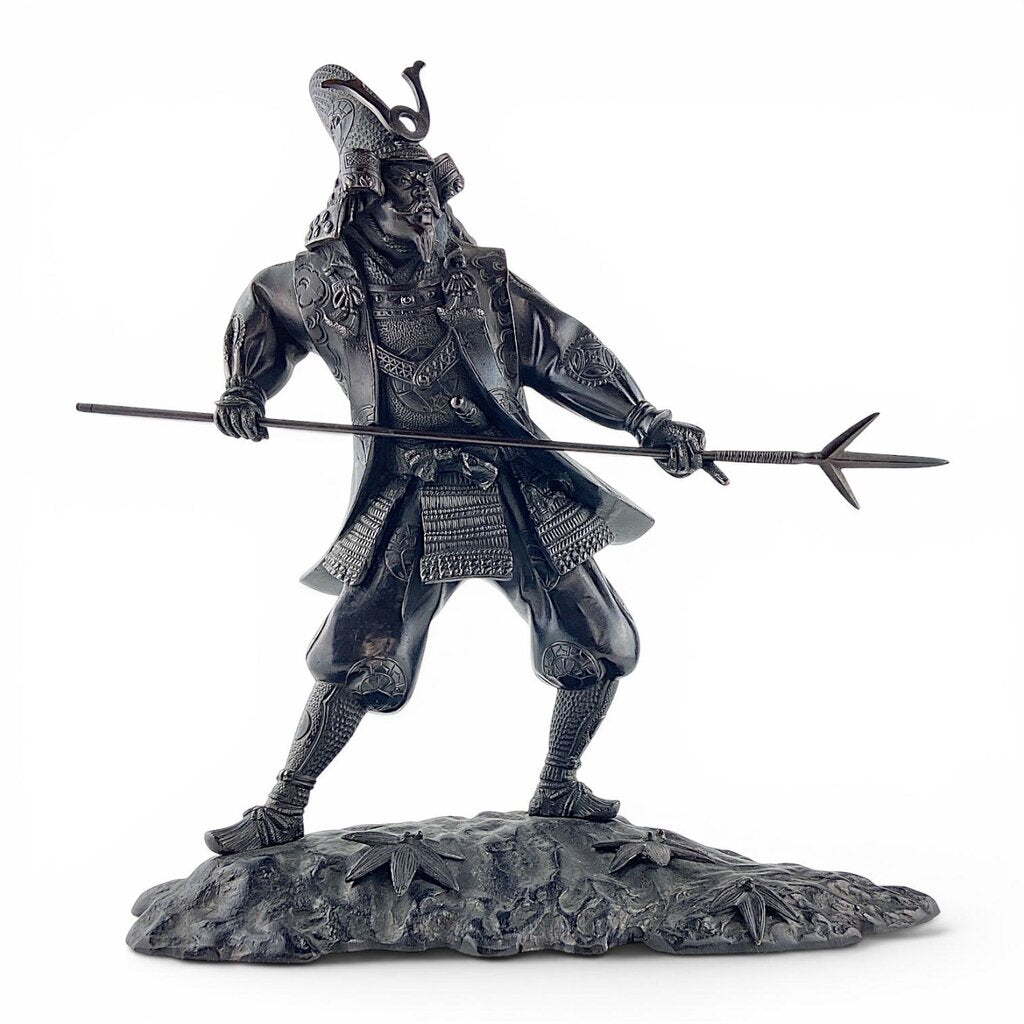 Bronze Japanese Samurai Warrior Statue