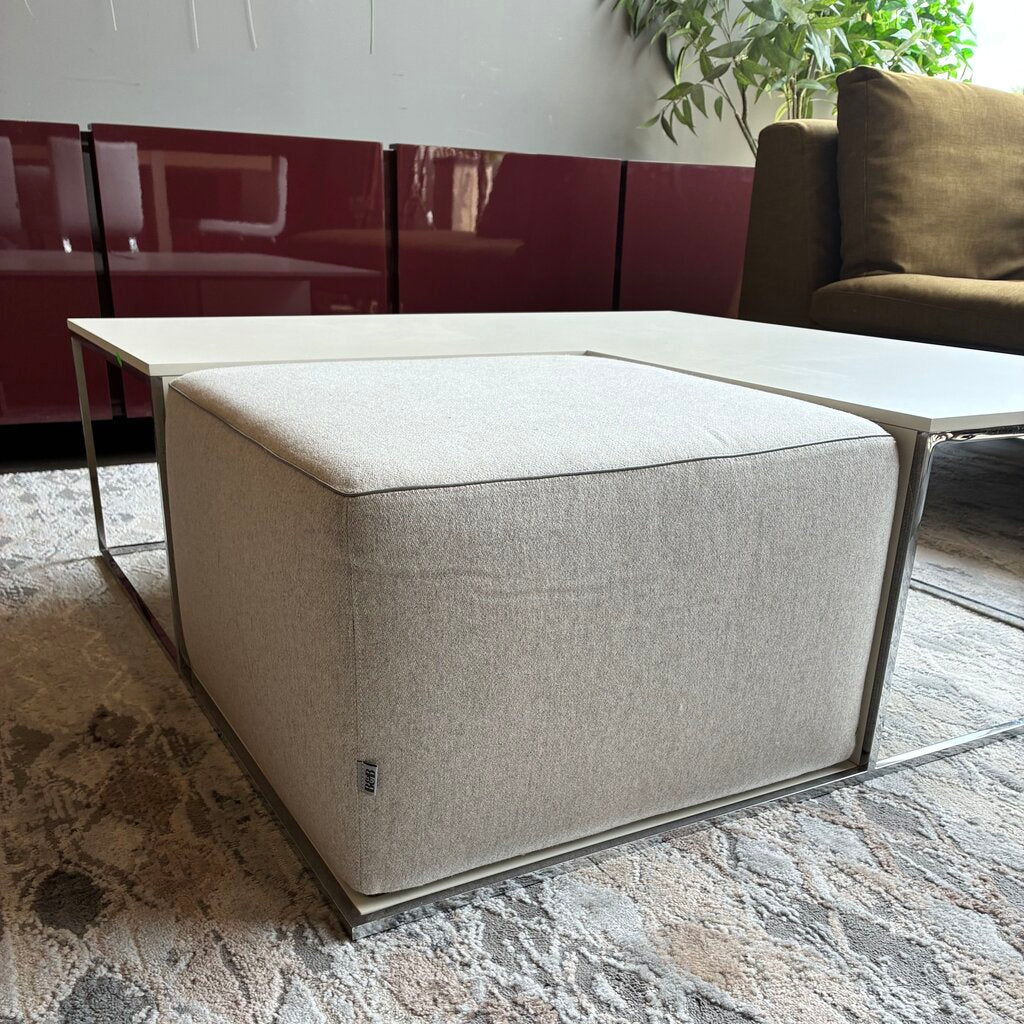 Orig. Price $6,807 - Area Coffee Table w/ Pouf