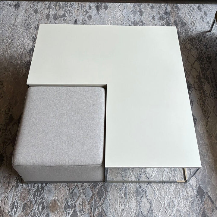 Orig. Price $6,807 - Area Coffee Table w/ Pouf