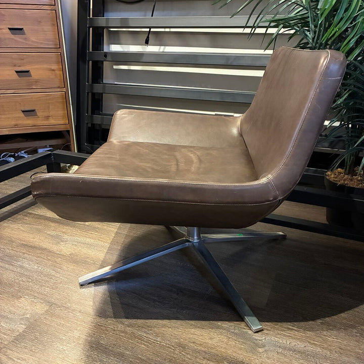 Orig. Price $4,300 - Metropolitan Leather Swivel Chair