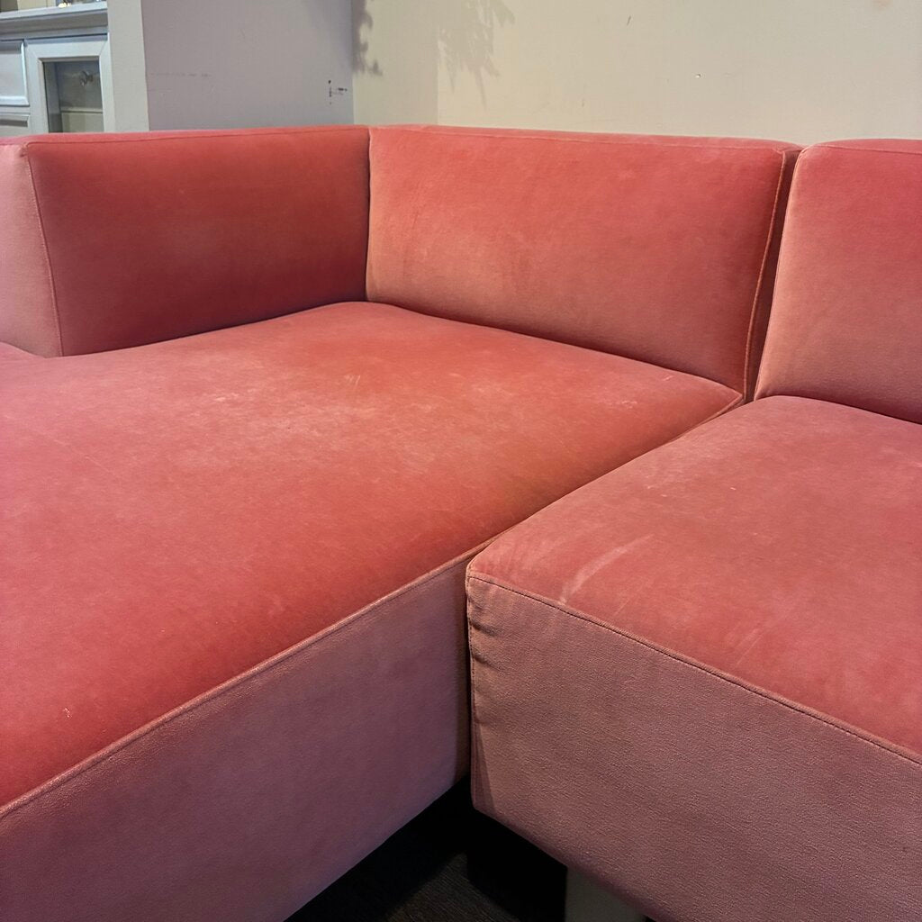 Orig. Price $3,600 - Velvet Chelsea Sectional