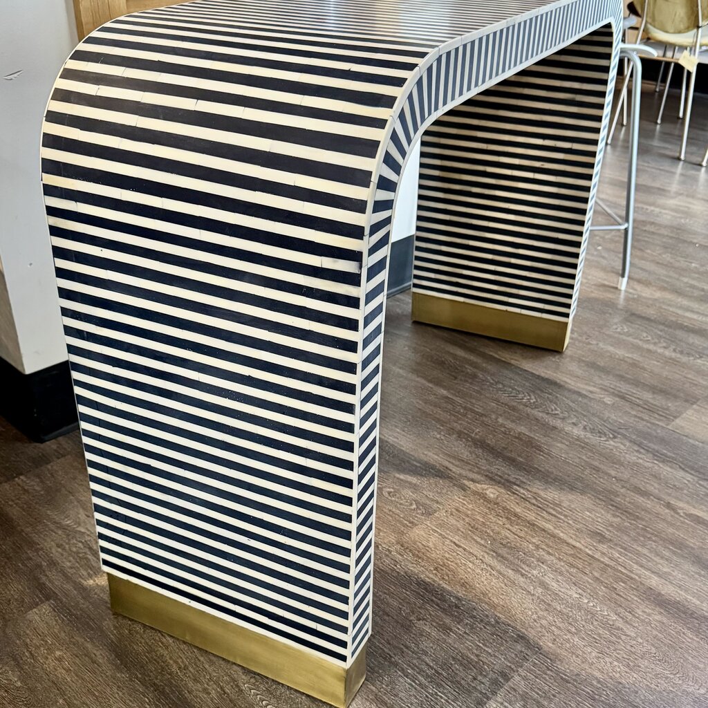 Orig. Price $1300 - Waterfall Inlay Console Table