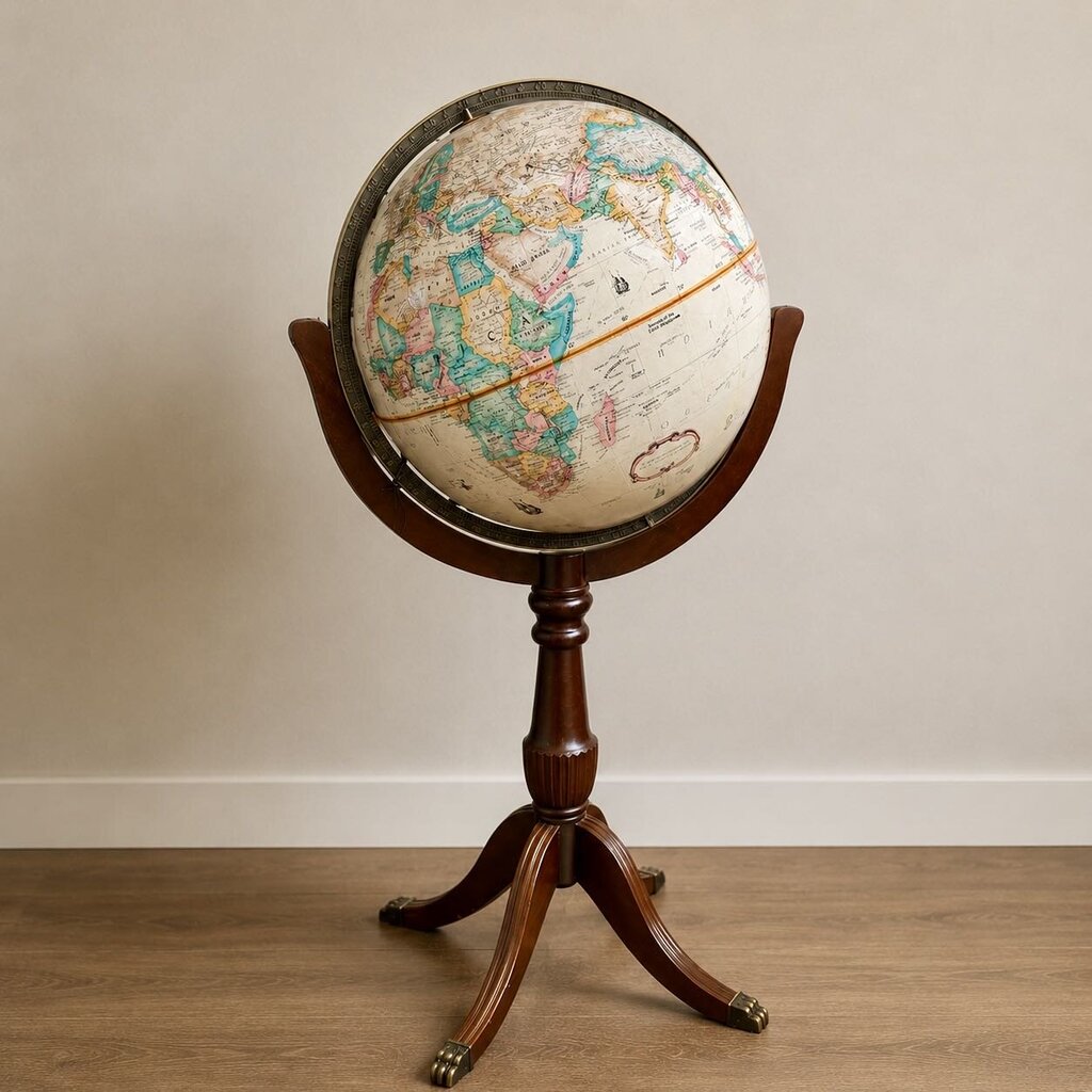 Globe in Wooden Stand
