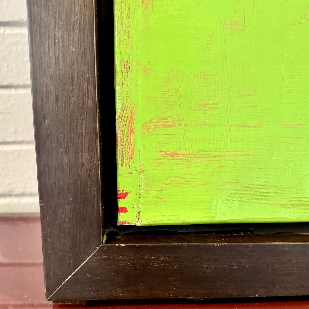 Orig. Price $3000 - “Polka Dot” Framed Enamel on Canvas Artwork