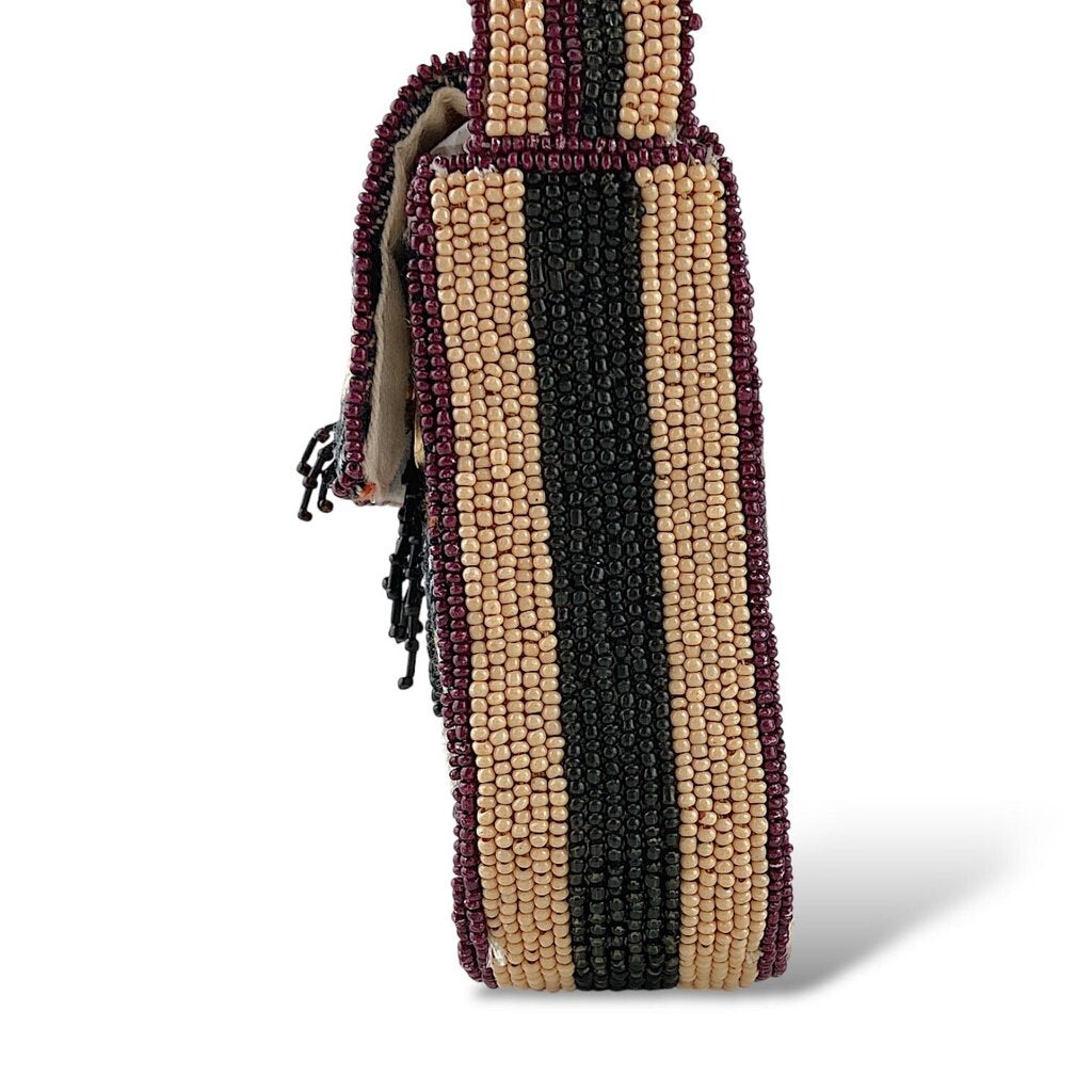 Beaded Horse Plaid Handbag