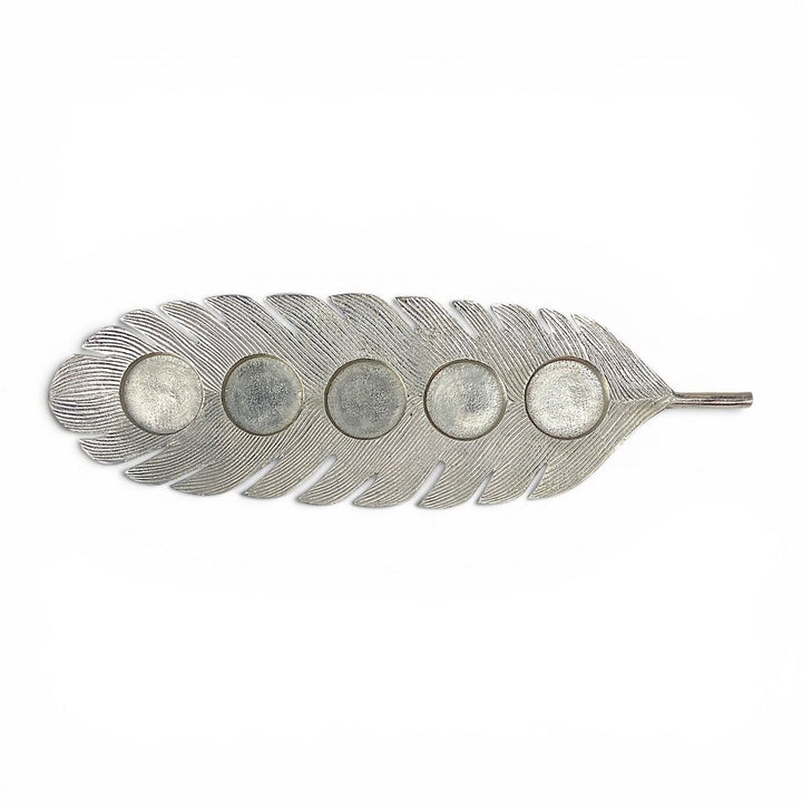 5 Candle Feather Centerpiece