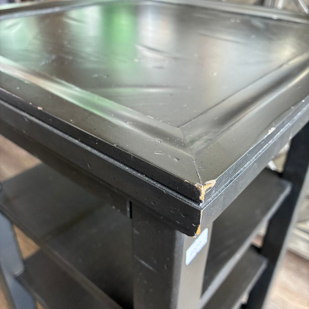 Wooden Accent Table with 3 Shelves
